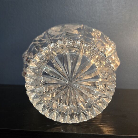 Action Industries Cut Glass Easter Basket Bird Frosted 8.5 x 6.5 x 5 Candy Dish - Picture 5 of 7